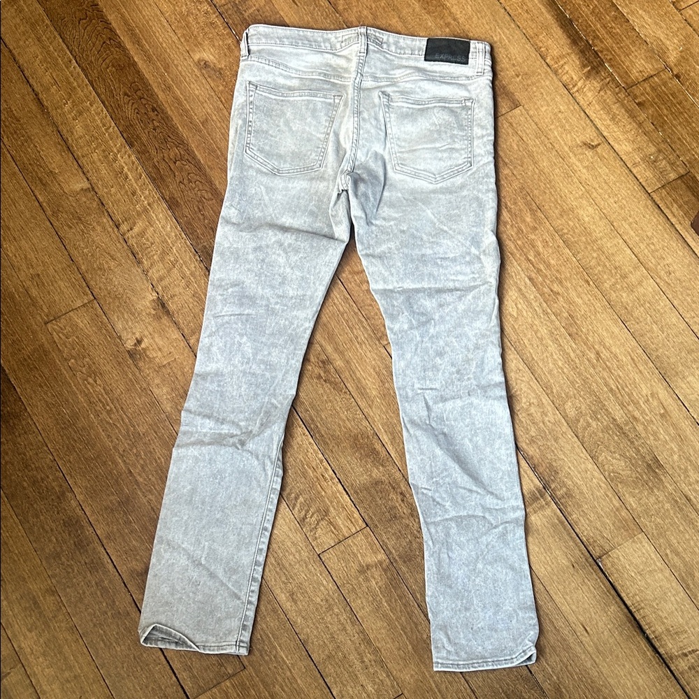 Express Men's Light Gray Skinny Jeans - Picture 4 of 4